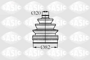 Fotografia produktu SASIC SA2003417 osłona przegubu zewnętrznego Citroen BX/ZX/C15 21x78x83