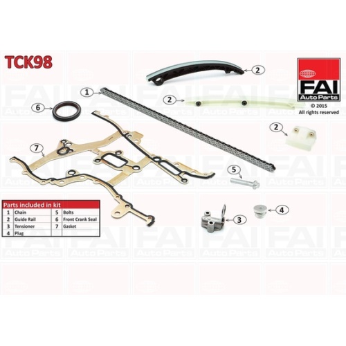 Fotografia produktu FAI AUTOPARTS TCK98 zestaw łańcucha rozrządu Opel Astra J 1.4 09