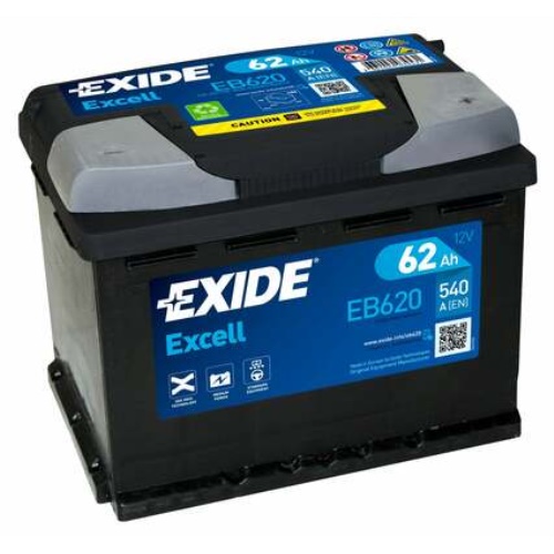 Fotografia produktu EXIDE EB620 akumulator sam. 62AH/540  242x175x190  P+