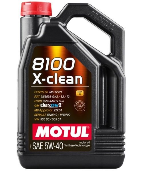 Fotografia produktu MOTUL MO104720 olej silnikowy 5W40 8100 X-CLEAN   C3  dexos 2              4L
