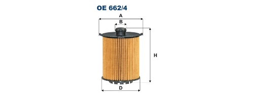 Fotografia produktu FILTRON OE662/4 filtr oleju Volvo S60  1.5  15-