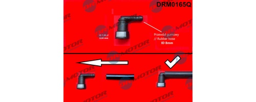 Fotografia produktu DR MOTOR DRM0165Q szybkozłączka przewodu paliwowego kątowa kominek 8mm
