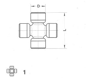 Fotografia produktu LOBRO U728/4 krzyżak wału Mercedes 24.06x74,90