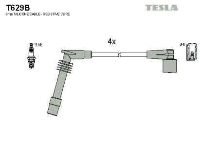 Fotografia produktu TESLA T629B kable zapłonowe Opel Corsa 1.4 95- (Premium)