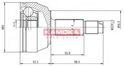 Fotografia produktu KAMOKA 6514/KAM przegub zewnętrzny 25/22/57mm