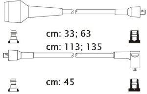 Fotografia produktu CARHOFF 06-1025 kable zapłonowe Citroen AXEL 1.1-1.2 85-90 (Premium)