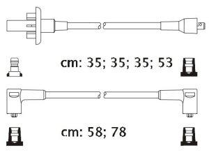 Fotografia produktu CARHOFF 06-1034 kable zapłonowe Peugeot 505 2.0 79-85 (Premium)