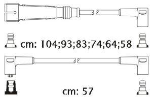 Fotografia produktu CARHOFF 06-1222 kable zapłonowe Mercedes 280 2.8 79-81-85 (Premium)