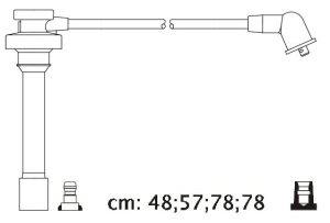 Fotografia produktu CARHOFF 06-1230 kable zapłonowe Mitsubishi Galant 1.8-2.0 93- (Premium)