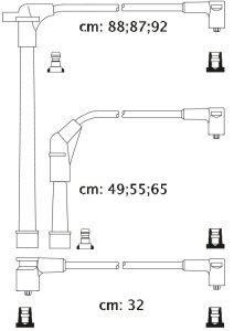 Fotografia produktu CARHOFF 06-1233 kable zapłonowe Nissan Maxima 3.0 89- (Premium)