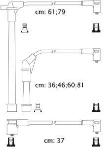 Fotografia produktu CARHOFF 06-1234 kable zapłonowe Nissan V6 3.0 90.91 (Premium)