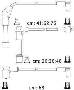 Fotografia produktu CARHOFF 06-1235 kable zapłonowe Nissan Maxima 3.0 84-88 (Premium)