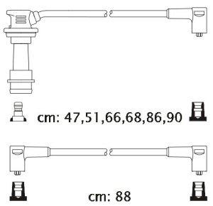 Fotografia produktu CARHOFF 06-1238 kable zapłonowe Toyota SUPRA 88- (Premium)