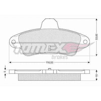 Fotografia produktu TOMEX T11-20 klocki hamulcowe Ford Mondeo 93-00 tył z czujnikiem