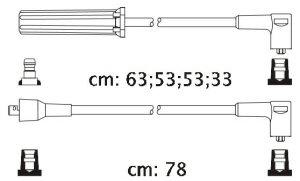 Fotografia produktu CARHOFF 06-1285 kable zapłonowe Rover 220-820 2.0 86-92 (Premium)