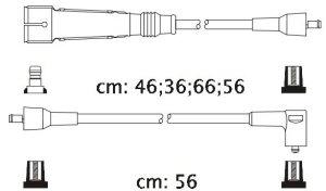 Fotografia produktu CARHOFF 06-1296 kable zapłonowe VW Golf II Passat 1.3-1.8 84-91 (Premium)