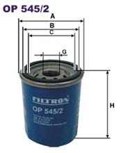 Fotografia produktu FILTRON OP545/2 filtr oleju Fiat Albea 1.2i 16V