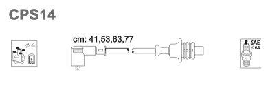 Fotografia produktu JANMOR CPS14-JAN kable zapłonowe Citroen Xantia/Xsara 1.8i 96-/Peugeot 205-406 1.6i-1.8i