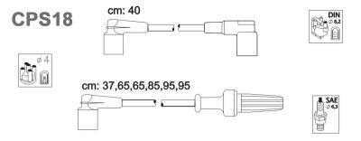 Fotografia produktu JANMOR CPS18-JAN kable zapłonowe Citroen XM 89- 3.0 V6/Peugeot 605 3.0 V6