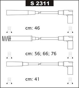 Fotografia produktu SENTECH S2311 kable zapłonowe Opel 1.2- 1.3- 1.4- 1.6 80-91 (Platinium wire wound)