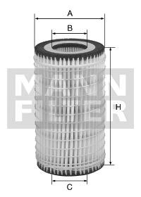 Fotografia produktu MANN-FILTER HU718/5X filtr oleju wkład Mercedes W211 02- E320 M112
