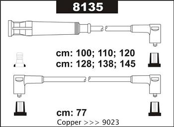 Fotografia produktu SENTECH 8135 kable zapłonowe BMW3 E30 82-91 2,0