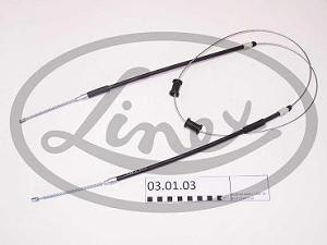 Fotografia produktu LINEX 03.01.03 linka hamulca Audi 80 78-85 dł-2382/415+415