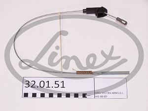Fotografia produktu LINEX 32.01.51 linka hamulca L dł:665mm Opel Vectra 2.0 do nr 1055983 88-89