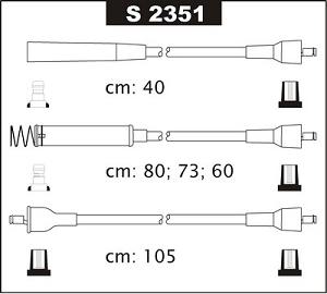Fotografia produktu SENTECH S2351 kable zapłonowe Opel Omega OHC 1.8-2.0