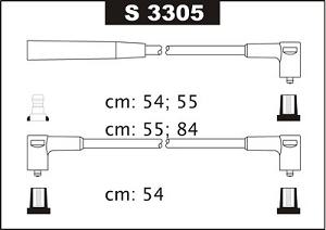 Fotografia produktu SENTECH S3305 kable zapłonowe VW Polo 0.9-1.3 84-92 (Premium)