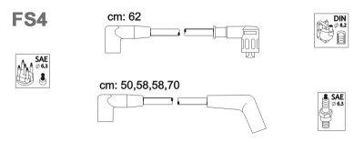 Fotografia produktu JANMOR FS4-JAN kable zapłonowe Ford Sierra 1.8-2.0 -90 (Premium)