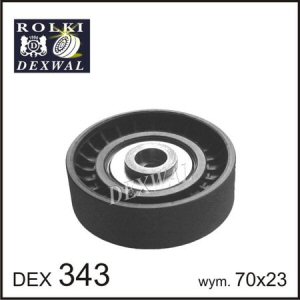 Fotografia produktu DEXWAL DEX343 rolka kierunkowa/prowadząca, pasek klinowy zębaty BMW, GM, Opel, Rover, Vauxhall