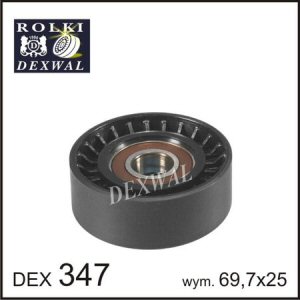 Fotografia produktu DEXWAL DEX347 rolka kierunkowa/prowadząca, pasek klinowy zębaty Citroen, Fiat, Lancia, Peug