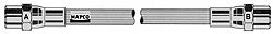 Fotografia produktu MAPCO MAP3741 przewód hamulcowy tył Audi A6 (C4), 80, 100, VW Polo, Golf, Jetta, Passat, T3