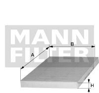 Fotografia produktu MANN-FILTER CU2882 filtr kabinowy VW Golf III 91-97/Passat 00-