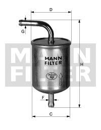 Fotografia produktu MANN-FILTER WK614/14 filtr paliwa Mazda 626 2.0-2.2