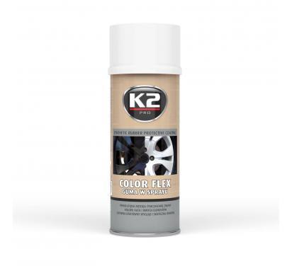 Fotografia produktu K2 K2L343BI plasti lak spray biały - ściągalna folia w sprayu 400ml