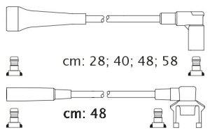 Fotografia produktu CARHOFF 06-2012 kable zapłonowe Renault 1.7 R19 GTX 89-90 (Platinium wire wound)