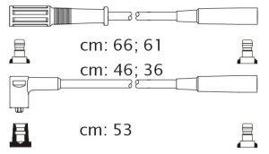 Fotografia produktu CARHOFF 06-2066 kable zapłonowe Fiat UNO 1.0-1.1 86-92 (Platinium wire wound)