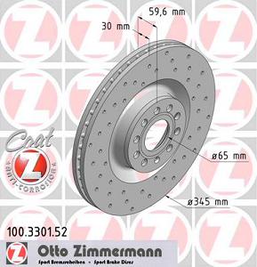 Fotografia produktu ZIMMERMANN 100.3301.52 tarcza hamulcowa Audi A3 Sportback (8PA) 09/04- A3 (8P1) 07/03-345x30mm)