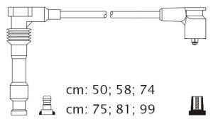 Fotografia produktu CARHOFF 06-2145 kable zapłonowe Opel Vectra 2.5I 96- (Platinium wire wound)
