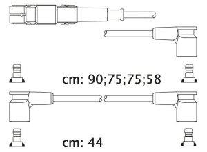 Fotografia produktu CARHOFF 06-2219 kable zapłonowe Mercedes 190E/200/230E 1.8-2.3 82- (Platinium wire wound)