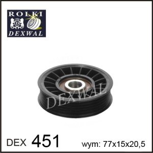 Fotografia produktu DEXWAL DEX451 rolka napinacza, pasek klinowy wielorowkowy Audi, Seat, Skoda, VW
