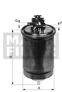 Fotografia produktu MANN-FILTER WK842/12 filtr paliwa VW Polo/Lupo 1.4TDi