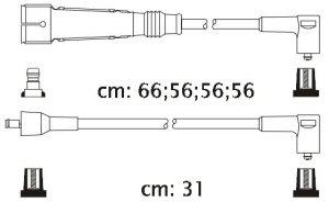Fotografia produktu CARHOFF 06-2295 kable zapłonowe VW Polo 1.3-1.6 95- (Platinium wire wound)