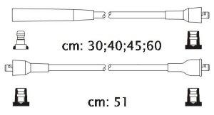 Fotografia produktu CARHOFF 06-2301 kable zapłonowe Fiat UNO 1.1 83-92 (Platinium wire wound)