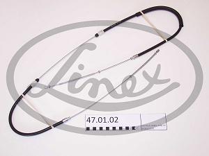 Fotografia produktu LINEX 47.01.02 linka hamulca VW Polo 76-84 dł-1960/605+356