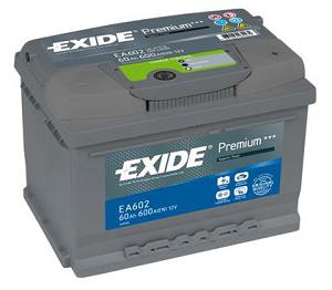 Fotografia produktu EXIDE EA602 akumulator sam. 60Ah/600A EXIDE P+