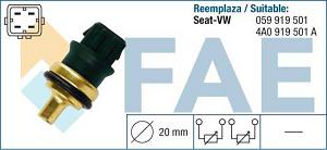 Fotografia produktu FAE FAE33782 czujnik temperatury Audi A3-A8/Seat Ibiza/Cordoba 99- 1.4-1.9