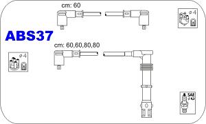 Fotografia produktu JANMOR ABS37-JAN kable zapłonowe VW Golf II/III Passat 1.8-2.0 86-